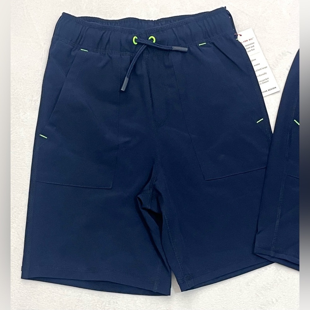 Cat & Jack 2 Pairs of Children’s Polyester/Spandex Blend Boys Blue Shorts XS 4/5 - Picture 2 of 16
